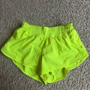 Lululemon Neon Yellow Shorts